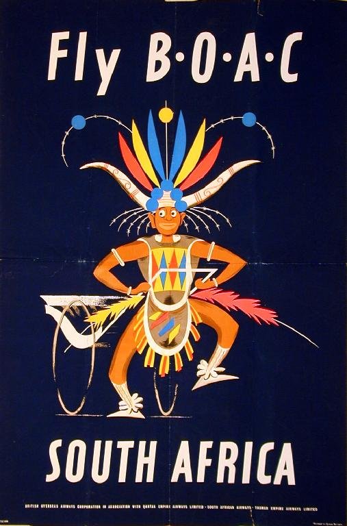 Fly Boac South Africa Tribesman Advert A4 Photo Print