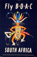 Fly Boac South Africa Tribesman Vintage Advert A4 Photo Print