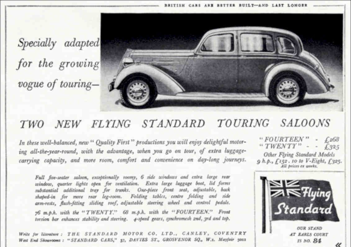 Flying Standard 1930s Vintage Retro Advert Poster A4 Photo Print
