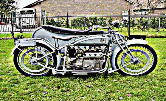 Fn 1924 Combination motorbike A4 Photo Print