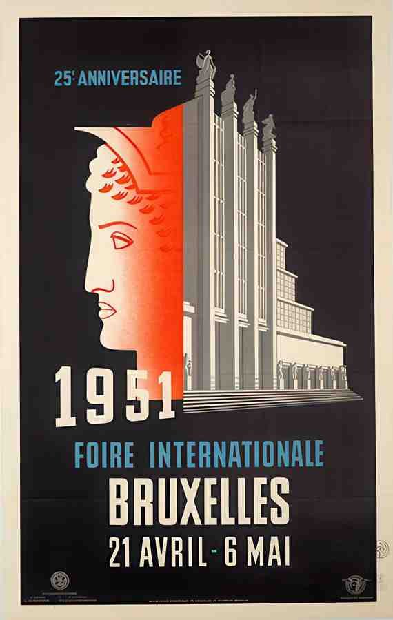 FoireBruxelles51 Vintage Advert A4 Photo Print