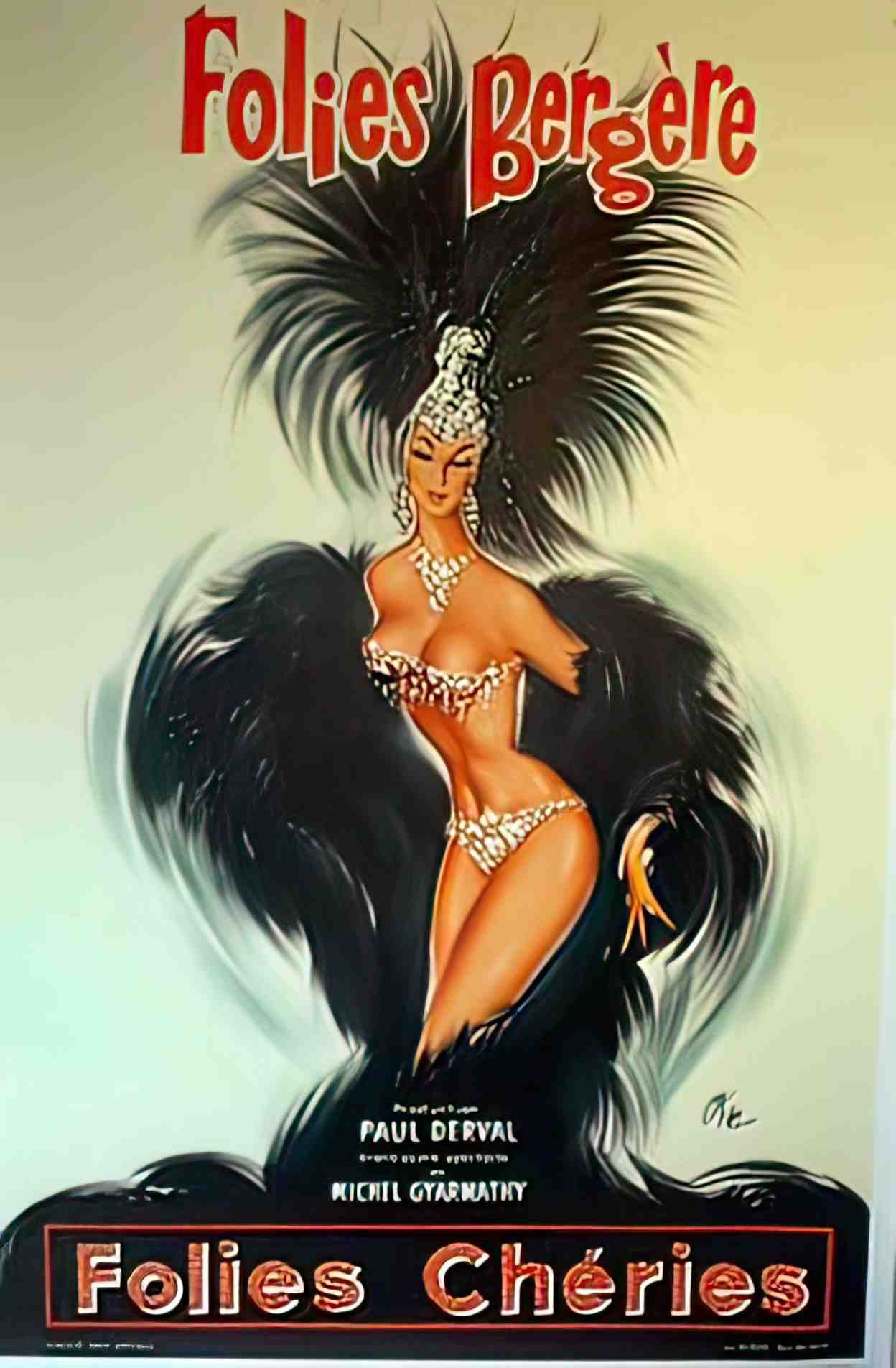 Folies Bergere Advert A4 Photo Print