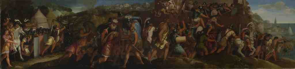 Follower of Giulio Romano The Attack on Cartagena A4 Photo Print