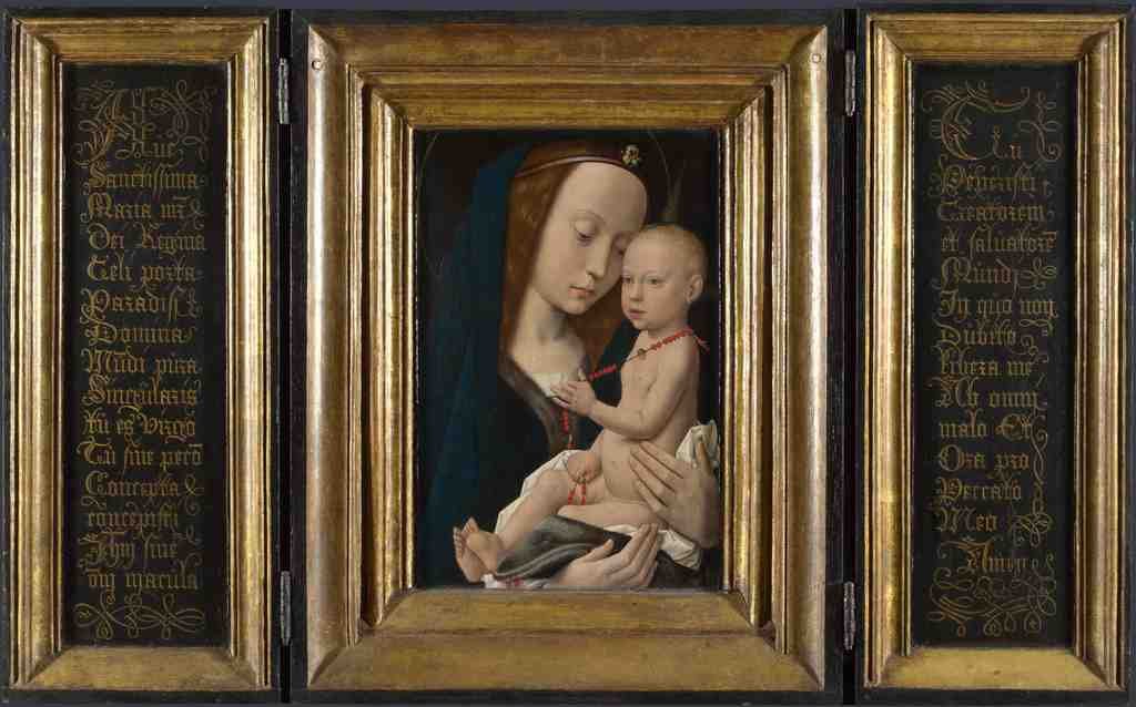 Follower of Hugo van der Goes Virgin and Child A4 Photo Print