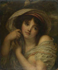 Follower of Jean Baptiste Greuze A Girl A4 Photo Print