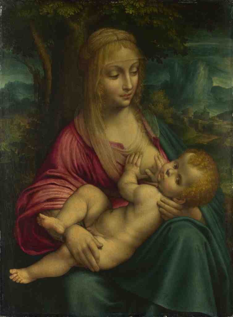 Follower of Leonardo da Vinci The Virgin and Child A4 Photo Print
