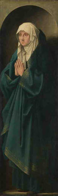 Follower of Quinten Massys A Female Figure standing in a Niche A4 Photo Print
