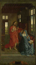 Follower of Rogier van der Weyden Christ appearing to the Virgin A4 Photo Print