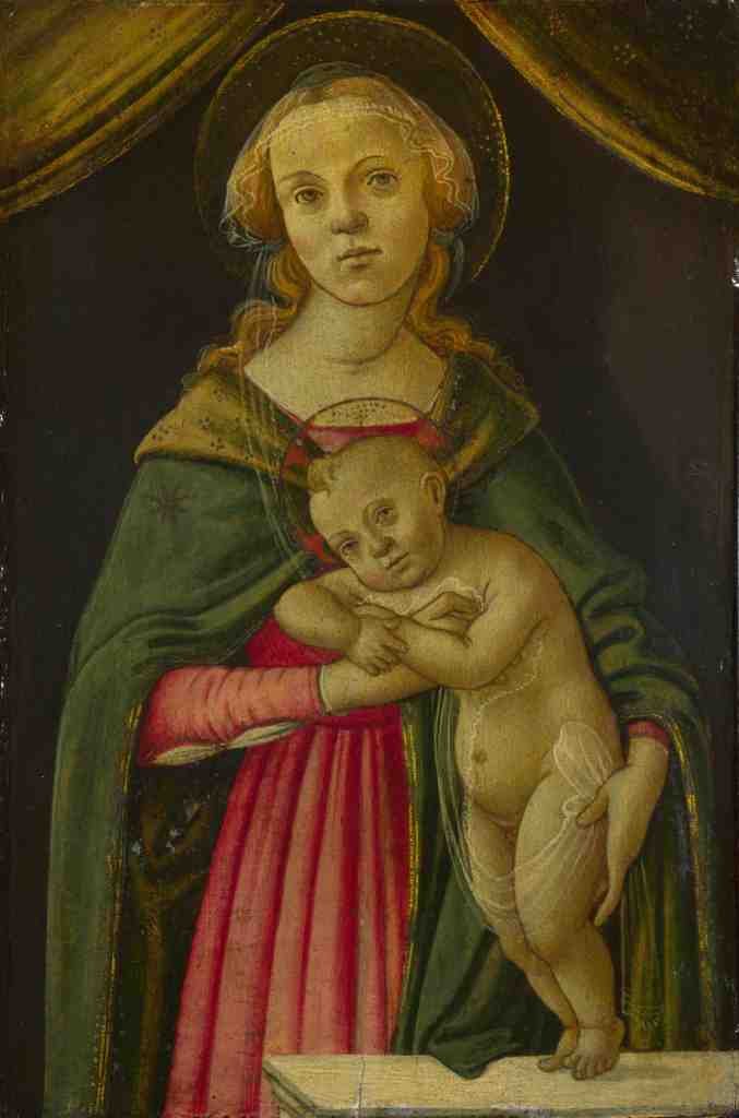 Follower of Sandro Botticelli The Virgin and Child A4 Photo Print