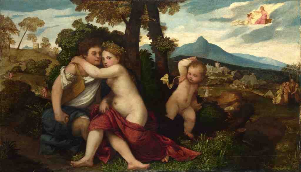 Follower of Titian Mythological Scene A4 Photo Print