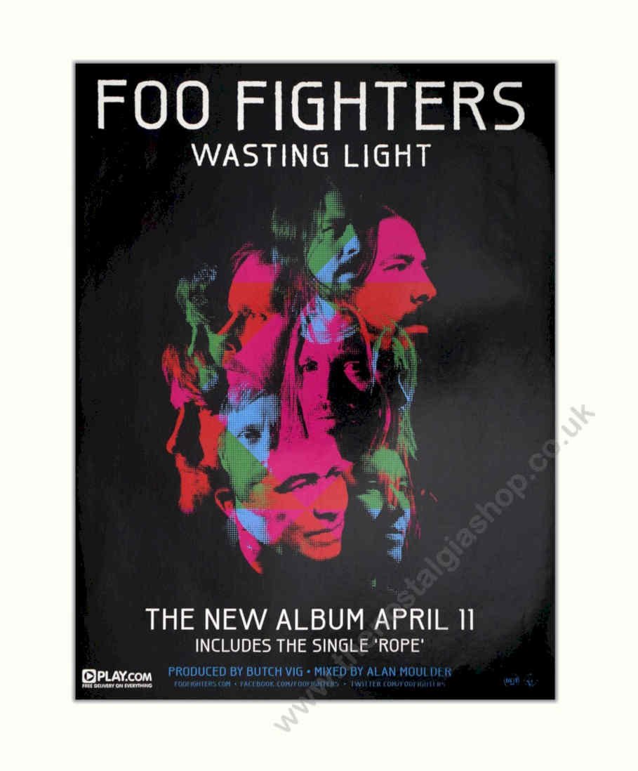 Foo Fighters Wasting Vintage Retro Advert Poster A4 Photo Print