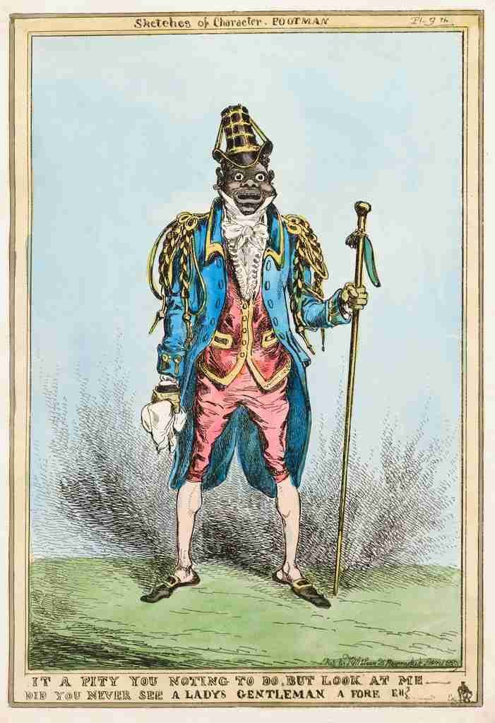 Footman 1829 Cartoon Joke 001 Vintage A4 Photo Print