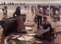Forbes Stanhope Fish Sale On Cornish Beach A4 Photo Print