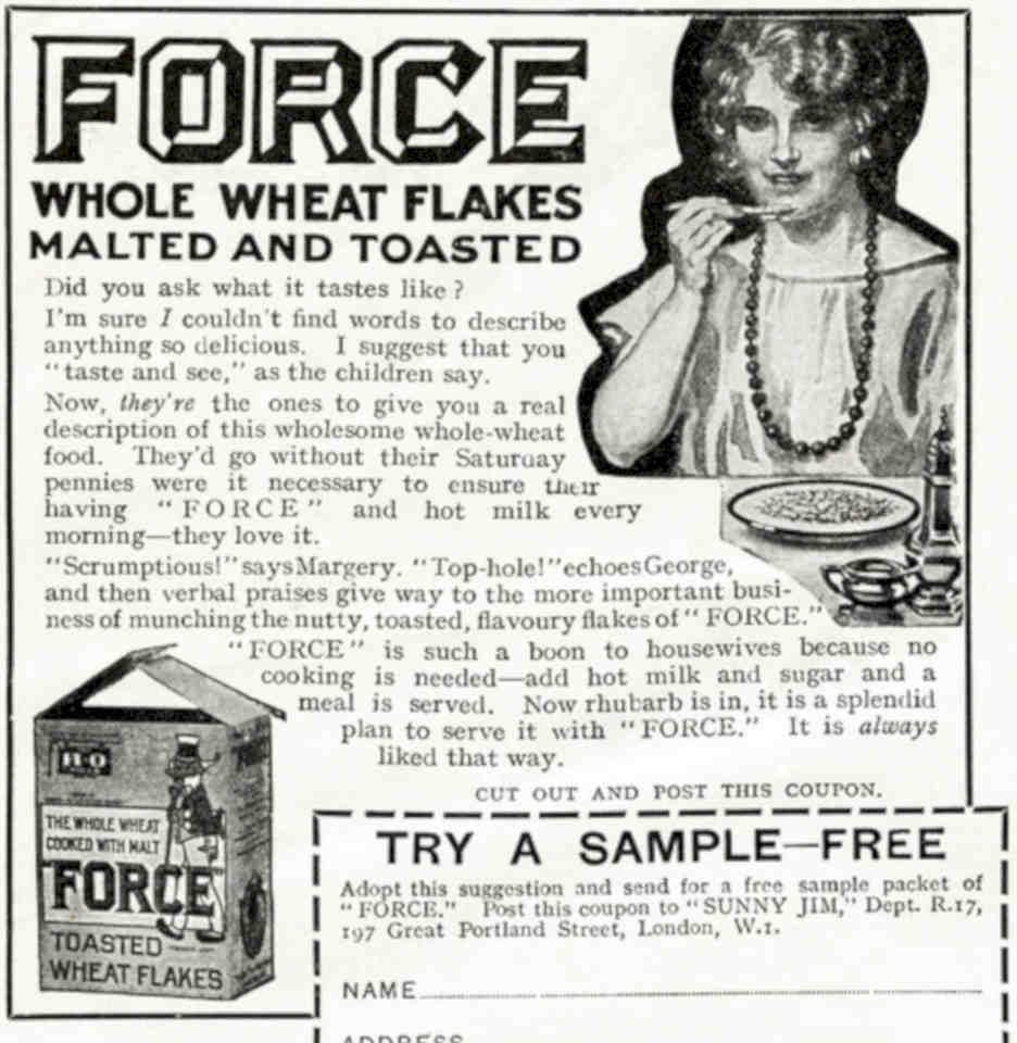 Force Flakes Sample Vintage Retro Advert Poster A4 Photo Print