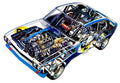Ford Capri RS2600 cutaway A4 Photo Print