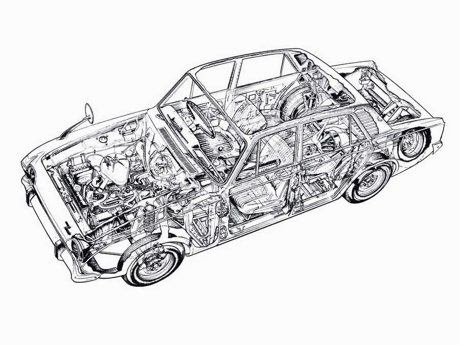 Ford Corsair 2000 E cutaway A4 Photo Print