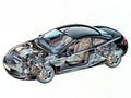 Ford Cougar 1998 cutaway A4 Photo Print