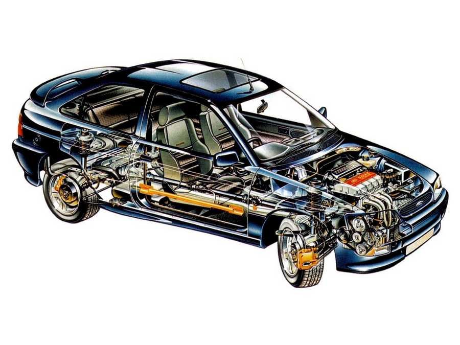 Ford Escort RS2000 cutaway A4 Photo Print