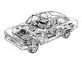 Ford Escort cutaway A4 Photo Print