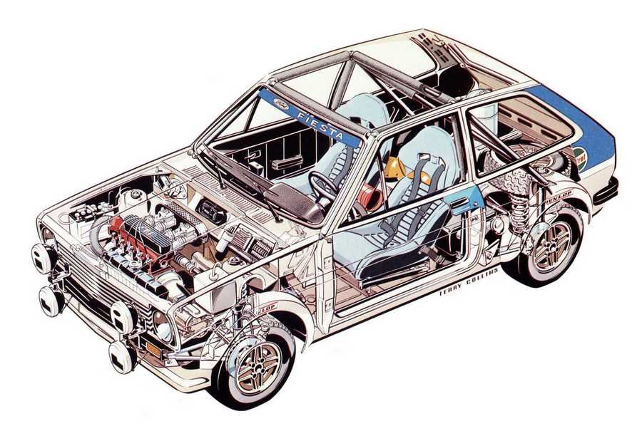 Ford Fiesta XR2 Rally car cutaway A4 Photo Print