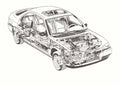 Ford Mondeo cutaway A4 Photo Print