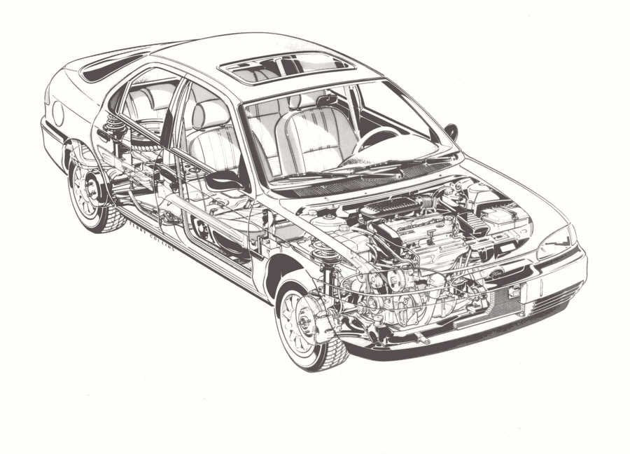 Ford Mondeo cutaway A4 Photo Print