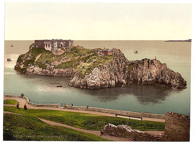 Fort Catherine Tenby Vintage A4 Photo Print