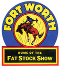 Fort Worth Luggage Label Vintage A4 Photo Print
