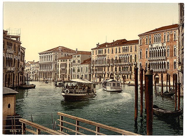 Foscari and Razzonigo Palaces Venice Vintage A4 Photo Print