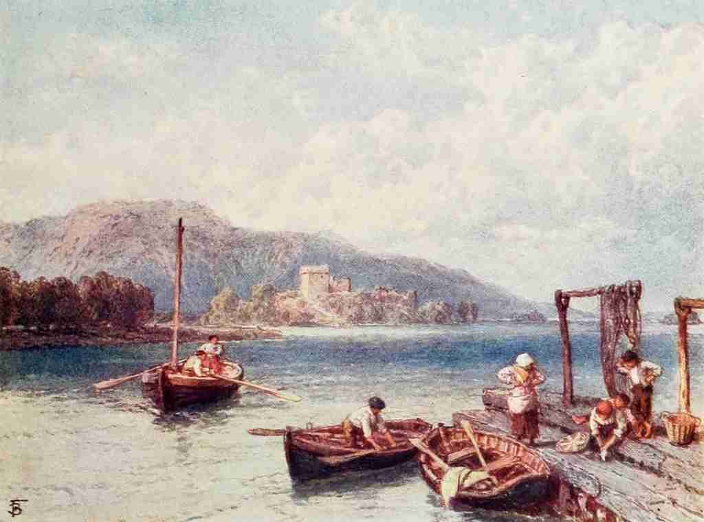 Foster Miles Birket  1825 1899 Birket Foster 1910 Loch Leven Castle A4 Photo Print