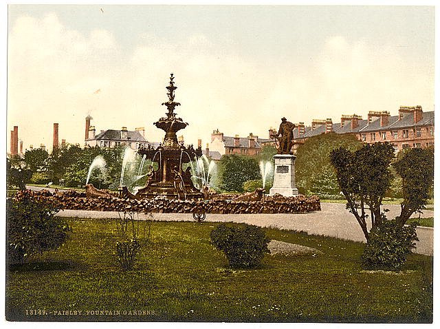 Fountain Gardens Paisley Vintage A4 Photo Print