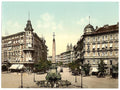 Fountain and Breiter Weg Madgeburg Saxony Vintage A4 Photo Print