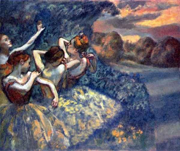 Four Dancers by Degas A4 Photo Print