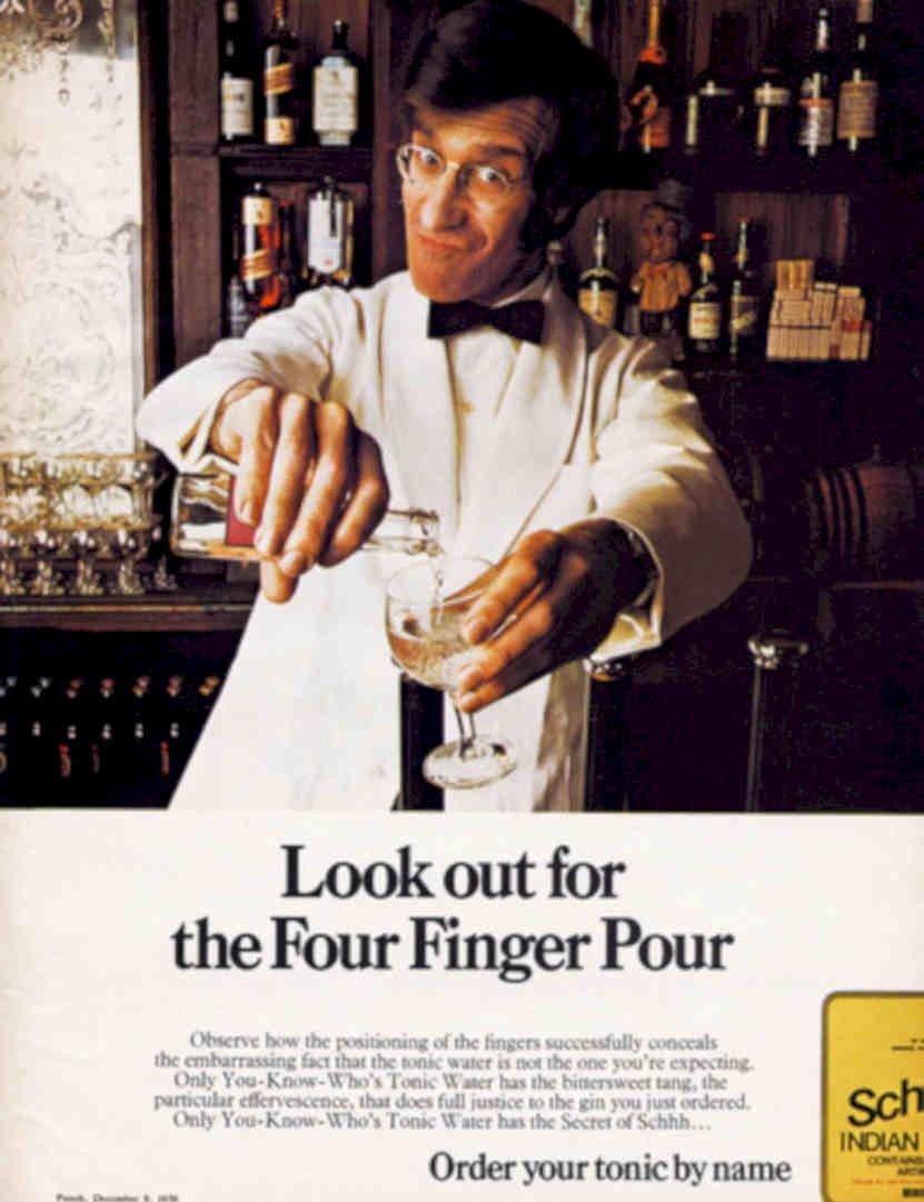 Four Finger Pour Vintage Retro Advert Poster A4 Photo Print
