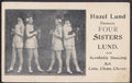 Four Sisters Lund Acrobatic Dancing Act Hazel Lund Vintage A4 Photo Print
