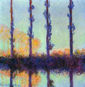 Four poplars by Monet A4 Photo Print