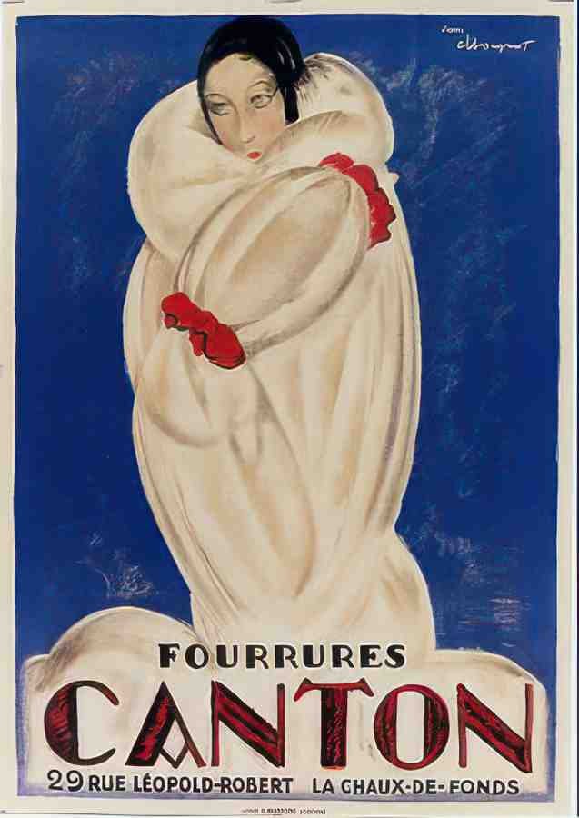 Fourrures by Loupot Vintage Advert A4 Photo Print