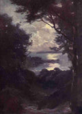 Fowler Robert 1853 1926 Beautiful Wales 1905 Beaumaris by moonlight A4 Photo Print