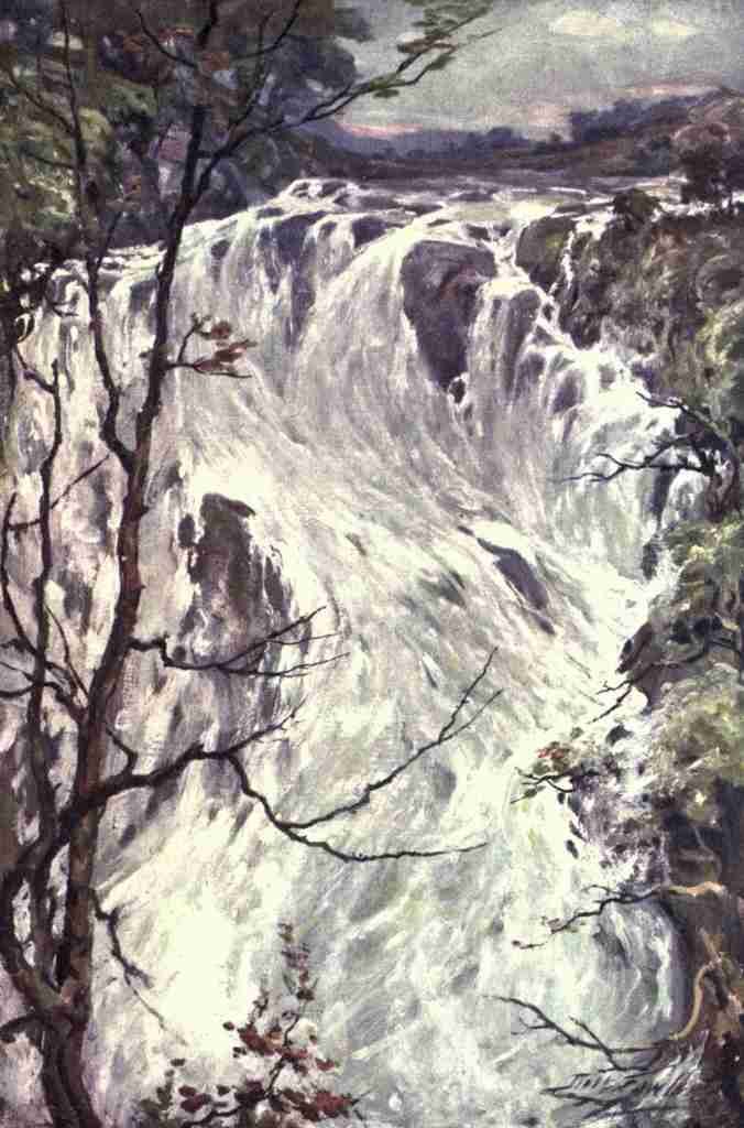 Fowler Robert 1853 1926 Beautiful Wales 1905 Swallow Falls Bettws y Coed A4 Photo Print
