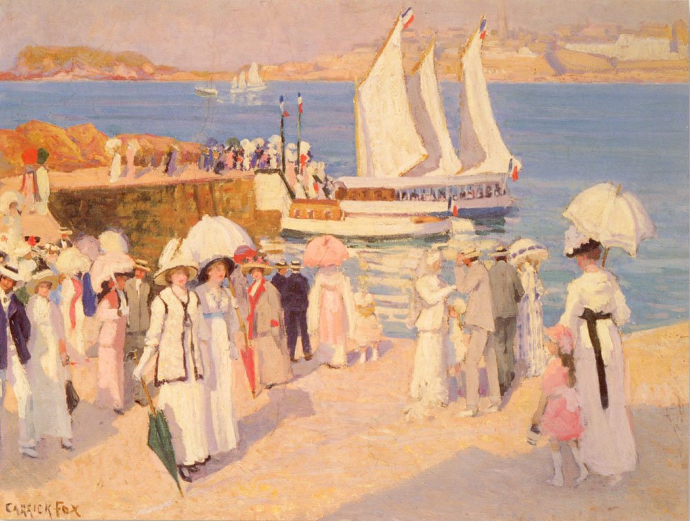 Fox Ethel Carrick The Quay At Dinard Art A4 Photo Print