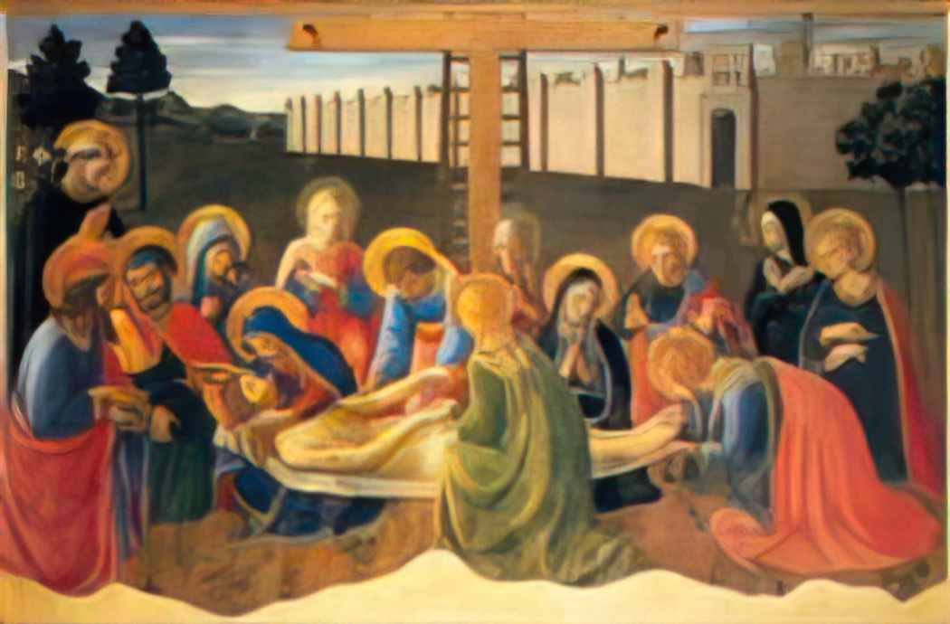 Fra Angelico lamentation over christ 1441 Art A4 Photo Print