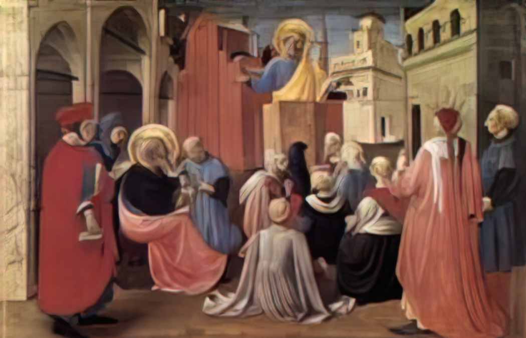 Fra Angelico st peter preaching in the presence of st mark Art A4 Photo Print