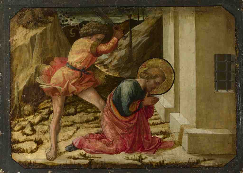 Fra Filippo Lippi and workshop Beheading of Saint James the Great Predella Panel A4 Photo Print