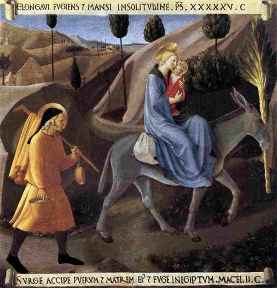 Fra Flight into Egypt Art A4 Photo Print