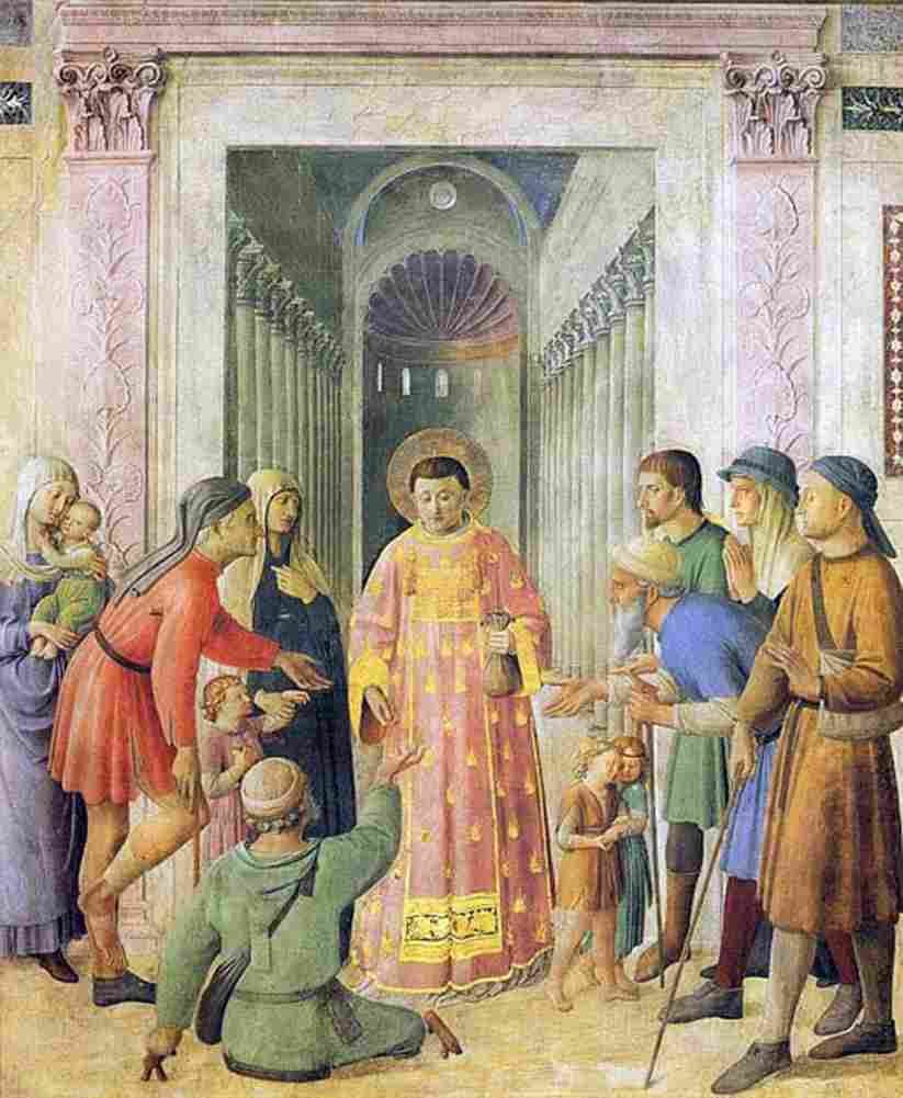 Fra Saint Saint Lawrence Distributing Alms Art A4 Photo Print