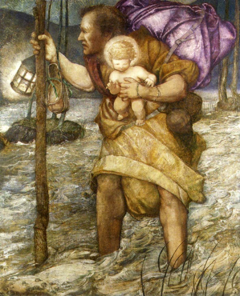 Frampton Edward Reginald Saint Christopher Art A4 Photo Print