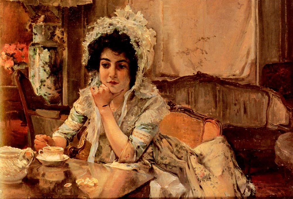 Frances Emilio Sala y Tea Time Art A4 Photo Print