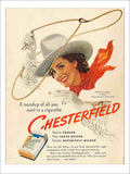 Francesca Sims Advertising Chesterfield Cigarettes W Vintage Retro Advert Poste