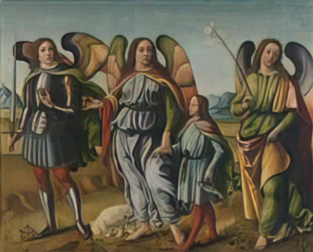 Francesco Botticini francesco botticini werkstatt die drei erzengel m Art A4 Photo Print
