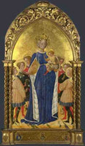 Francesco D'Antonio Di Bartolomeo The Virgin And Child With Six Angels And Two Cherubim A4 Photo Print